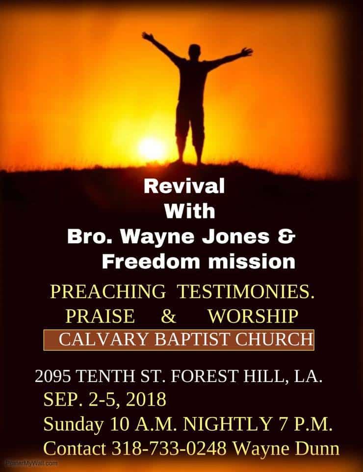 Revival at Calvary Baptist Church, Forest Hill - Baptist Message