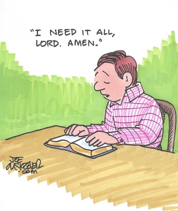 Prayer for wisdom (Cartoon: McKeever) - Baptist Message