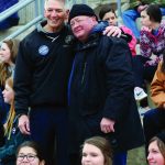 U.S. Rep. Ralph Abraham (left) smiles with a pro-life supporter at the post-Louisiana Life March CENLA rally. Doug Collier photo