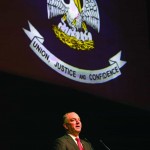 Louisiana Gov. John Bel Edwards addresses those attending the Prayer Breakfast.