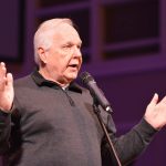 Leland Crawford addresses the crowd at the Student Freedom Summit. Crawford is pastor of First Baptist Church in Minden.