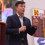 U.S. Rep. Mike Johnson gives a presentation on religious rights students have in public schools.