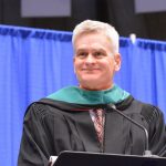 Keynote Speaker U.S. Sen. Bill Cassidy encourages students to dream and make a difference for God.