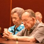 Reunion participants observe a moment of prayer for those former directors of missions who has passed away.