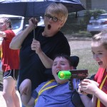 A game of bazooka ball creates laughter.