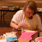 A Champions Camp participant show off her skills during craft time.