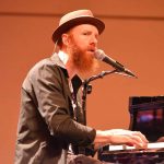 Matt Papa leads worship inside the newly renovated Guinn Auditorium.