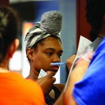 A student writes down some thoughts during Move-In Day at Louisiana College.