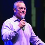 Evangelist Rick Gage encourages attendees of the Tomorrow's Hope Crusade to turn to Jesus before it's too late.