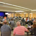 E4 Preaching Conference participants fill the fellowship hall of First Baptist Church in Pineville.
