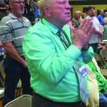 Attendees of the Tomorrow's Hope Crusade pray for revival in their own lives and in those throughout LaSalle Parish.