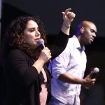 Members of the GO TELL praise team lead a time of worship. Doug Collier photo