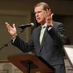 Lane Moore, NLBA Director welcomes guests to the Call to Prayer IV at Broadmoor Baptist Church in Shreveport.
