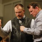 Raymond Wilkinson, Open Road Fellowship, says a prayer asking for the protection of first responders during the Call to Prayer IV at Broadmoor Baptist Church in Shreveport.