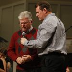 Jeff Segner, Spromgs of Grace, says a prayer asking for the revival for the men of our churches during the Call to Prayer IV at Broadmoor Baptist Church in Shreveport.