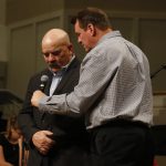 Bill Lott, Ferry Lake, prays for the President and Vice President during the Call to Prayer IV at Broadmoor Baptist Church in Shreveport.