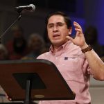 Daniel Hernandez, Broadmoor Hispanic prays for the seeking of God's Kingdom during the Call to Prayer IV at Broadmoor Baptist Church in Shreveport.