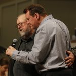 Bill Stewart, Caddo Prairie, says a prayer asking for men to be saved in America during the Call to Prayer IV at Broadmoor Baptist Church in Shreveport.