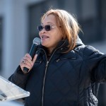 Alveda King, the niece of famed civil rights leader Martin Luther King Jr., shares her testimony at the Louisiana Life March South.