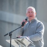 Jeff Ginn, pastor of Istrouma Baptist Church, Baton Rouge, addresses the crowd at the Louisiana Life March South.