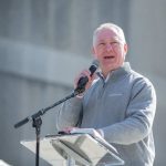 Jeff Ginn, pastor of Istrouma Baptist Church, Baton Rouge, addresses the crowd at the Louisiana Life March South.