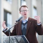 Ben Clapper, executive director for Louisiana Right to Life, addresses the Louisiana Life March South participants.