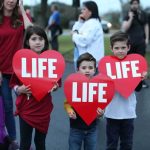 Youngsters proclaim their love for life at the Louisiana Life March Southwest.