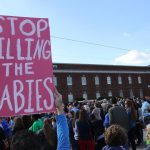 Louisiana Life March Northeast participants gather for a pre-march rally at First West Monroe.