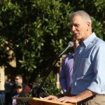 Congressman Ralph Abraham, a member of Alto Baptist Church, thanks pro-life supporters at the Louisiana Life March Northeast.