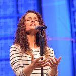 Kellie Fuselier of the Christian contempory duo Kristen and Kellie led a time of worship.