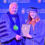 Louisiana College President Rick Brewer presented diplomas to 13 athletes who graduated during a special ceremony May 1, 2019. Brian Blackwell photo