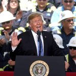 President Donald Trump spoke at the Cameron LNG Export Terminal in Hackberry, LA Tuesday in his effort to promote Energy Infrastructure and Economic Growth. Patrick Dennis photo