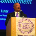 Fred Luter, pastor of Franklin Avenue Baptist Church in New Orleans, offered enocuragement at the New Orleans Baptist Theological Seminary gathering.