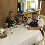 Millard and Miriam Monk enjoyed dessert as part of the 150th anniversary celebration.