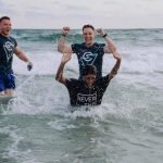 This high school student was excited to participate in a beach side baptism service in Panama City, Florida.