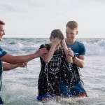 This high school student was excited to participate in a beach side baptism service in Panama City, Florida.