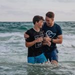 This high school student was excited to participate in a beach side baptism service in Panama City, Florida.