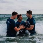 This high school student was excited to participate in a beach side baptism service in Panama City, Florida.