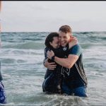This high school student was excited to participate in a beach side baptism service in Panama City, Florida.