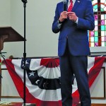 Congressman Ralph Abraham addressed his home church on God And Country Day.