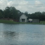 Rainwater from the remnants of Hurricane Barry filled a field in Oberlin Tuesday, July 16, 2019. Brian Blackwell photo