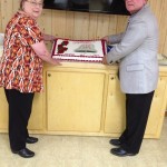 Wesley Jackson, pastor of Laurel Hill Baptist Church, and his wife, Sherry, showcased a cake that marked the 150th anniversary of the church.
