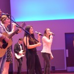 The Louisiana College praise band led a time of worship at the campus revival.