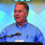 Tim Hisaw, pastor of the Tioga First Baptist Church, recited a scripture before a time of prayer for Louisiana Baptists Executive Director Steve Horn. The September 24 Executive Board meeting was Horn’s first as executive director.