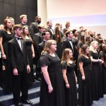 Members of the Louisiana College student choir lead worship at Founders Day.