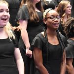 Members of the Louisiana College student choir lead worship at Founders Day.