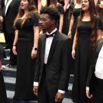 Members of the Louisiana College student choir lead worship at Founders Day.