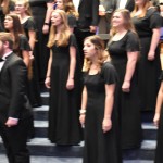 Members of the Louisiana College student choir lead worship at Founders Day.