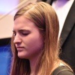 A Louisiana College student prayed during Founders Day.