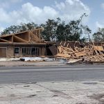 A business in Lake Charles lost its roof and half of the building was destroyed. Brian Blackwell photo/Taken Sept. 2.